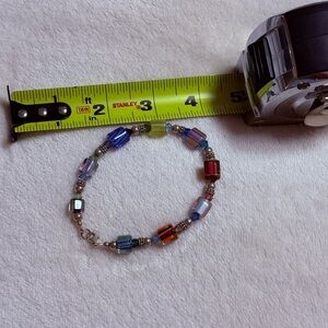 Multicolor Beaded Bracelet with Silver Accents